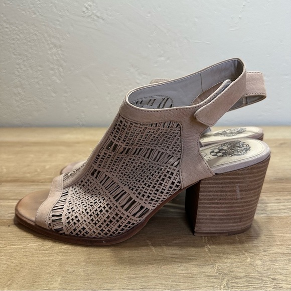 Vince Camuto Keannie Open Toe Sandal Tipsy Taupe Suede - Picture 3 of 8